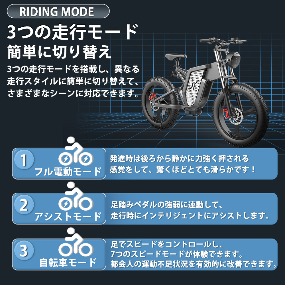 超人気 電動自転車 MTB マウンテンバイク 200kg耐荷重 フル電動自転車