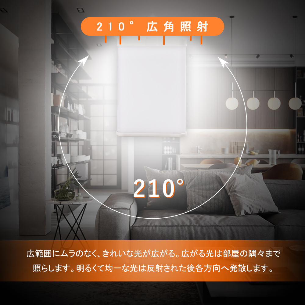 【8本セット】FML18EX FML18形 18W形 9W 1800LM GX10q LEDコンパクト蛍光灯 ツイン蛍光灯 led 照明器具 防塵 防虫 無ちらつき 無ノイズ 屋内照明 PSE認証済_11