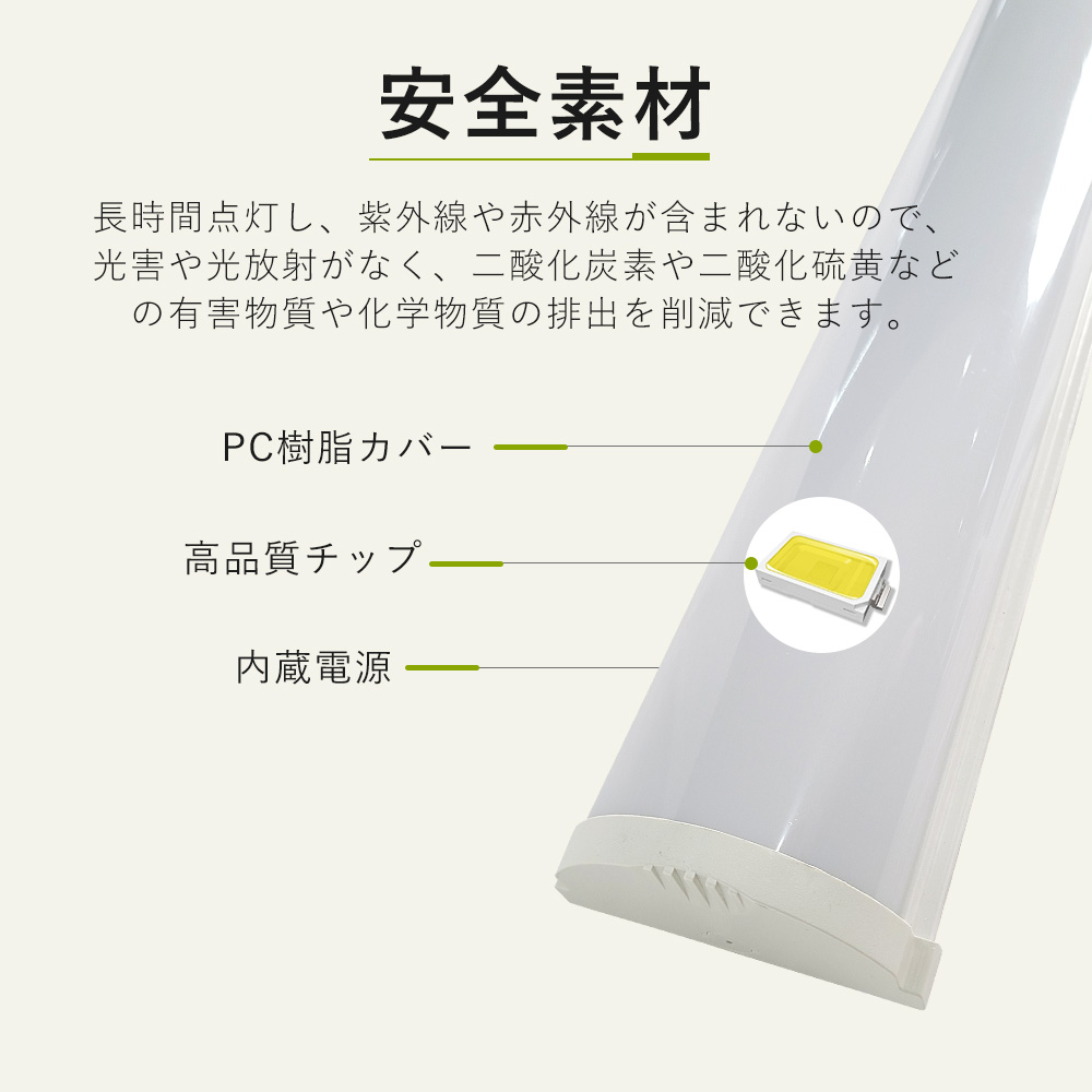 消費電力50w 40W形 2灯相当 LEDライト 全光束10000LM 一体型LEDベースライト led天井直付 長さ1200mm 幅80mm 器具一体形 蛍光灯 40w形 送料無料｜smiletenten｜12