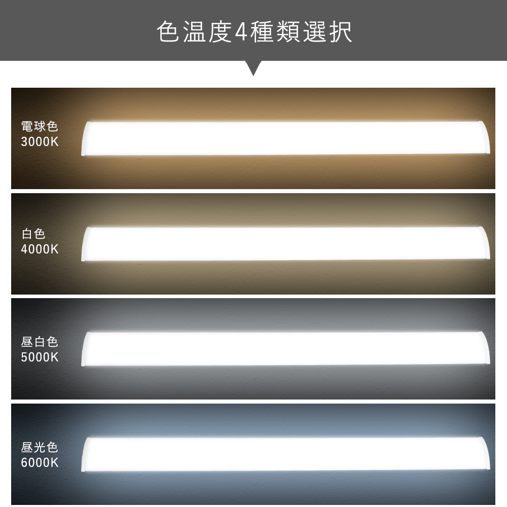 【昼光色】逆富士 50W LEDライト LED蛍光灯器具一体 LED 定格寿命 50000h 広配光 180° エコ 壊れにくい 省エネルギー 高演色性 即時点灯 オフイス 店舗 家庭｜smiletenten｜10