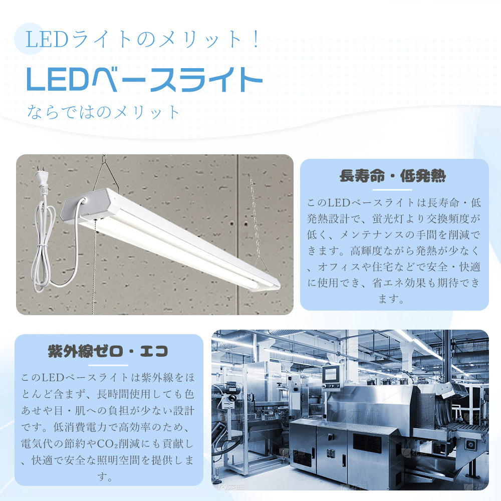 20台セット】ledベースライト 40W型 2灯相当 120CM led蛍光灯器具一