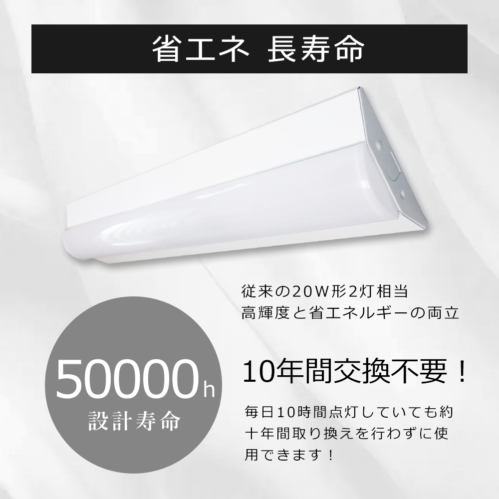 ベースライト LED器具一体型 LED蛍光灯器具一体型 電球色 3000k 一体型LEDベースライト LED蛍光灯 天井直付型 長さ632mm 消費電力25w LED照明電源内蔵型｜smiletenten｜06