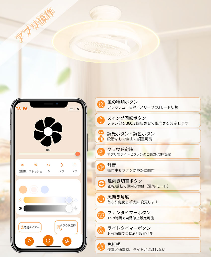 シーリングファンライト led シーリングライト 14畳 調光調色 ファン