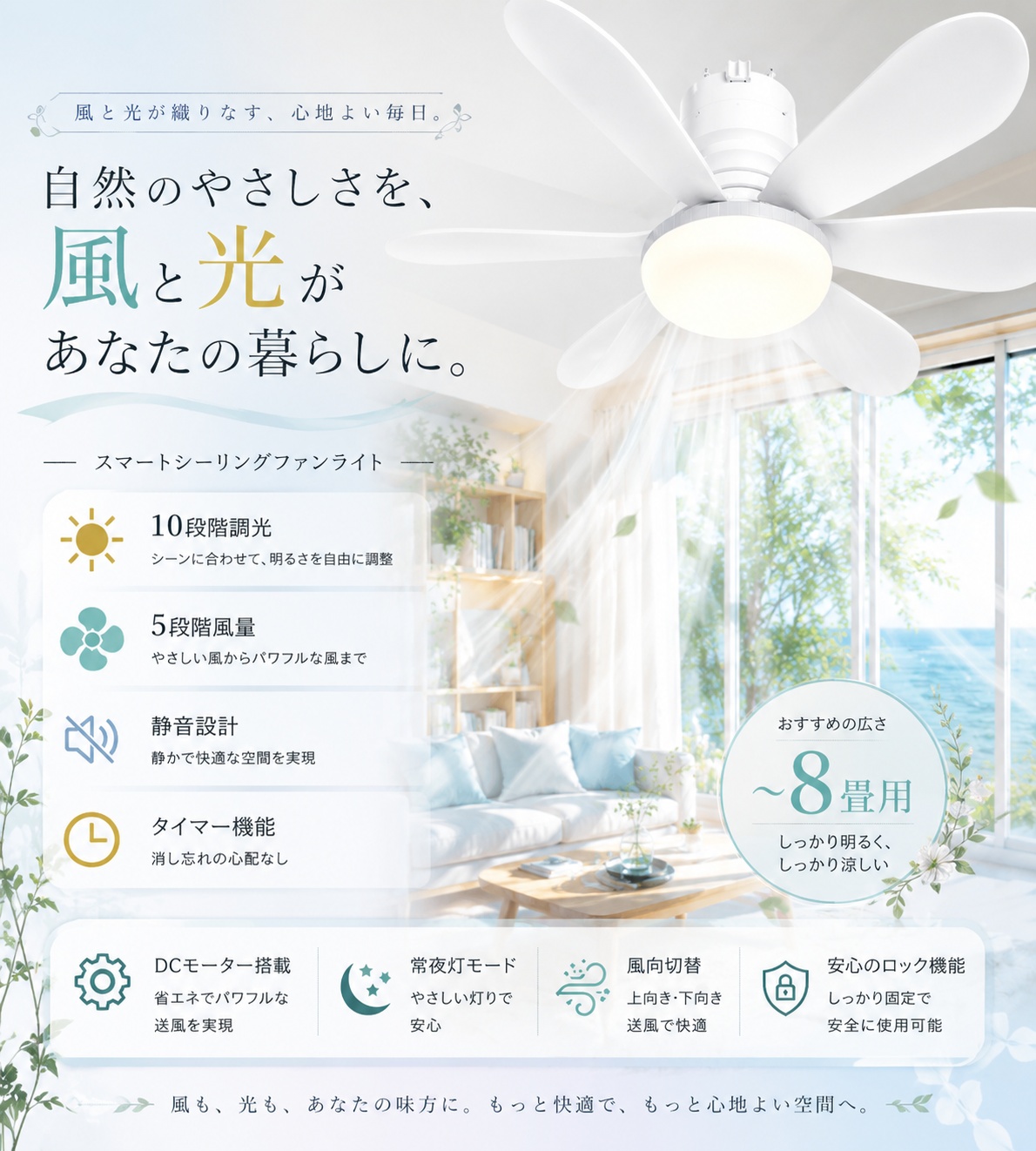 シーリングファンライト シーリングファン ledシーリングライト ファン付き リモコン付き 扇風機 ...