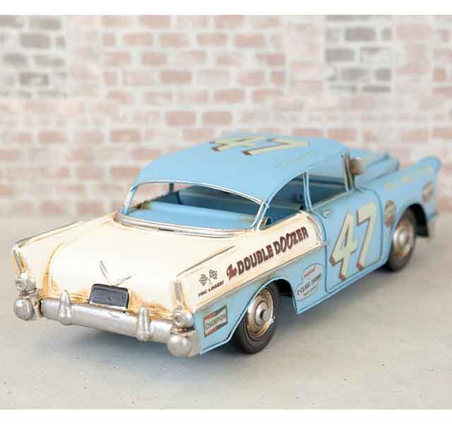 ブリキの車　 ビンテージ 楽天市場】ビンテージカー スポーツカー オブジェ SILVER MGN レトロ