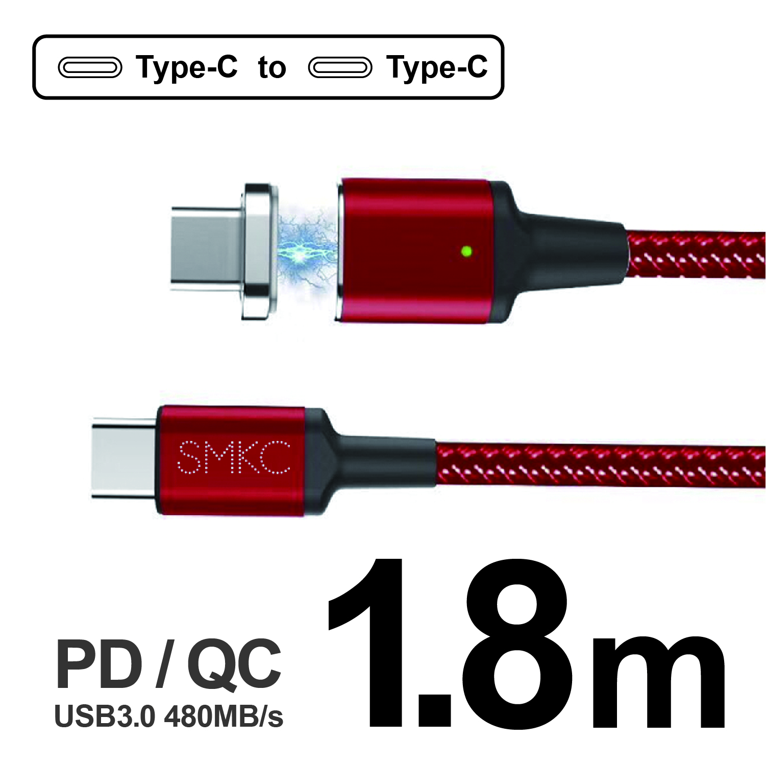 PD充電に最適！ 【 type C → 】マグネット USBケーブル : SMKC Yahoo