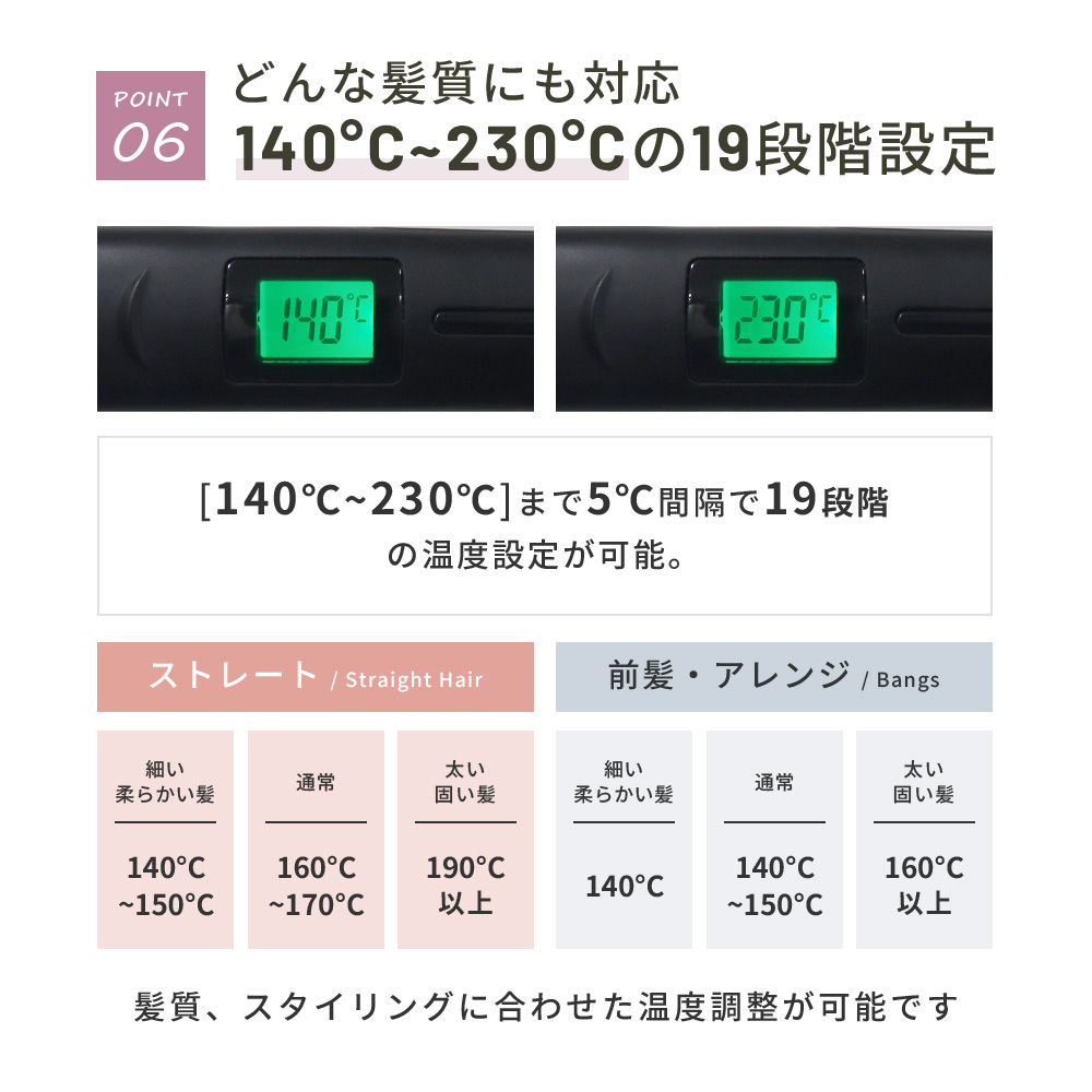 ヘアアイロン プロ仕様 2WAY ストレートヘアアイロン 3D ヘアーアイロン カールアイロン 温度調節可能 軽量 マイナスイオン PSE認証 海外対応 ギフト対応｜smmslash｜20