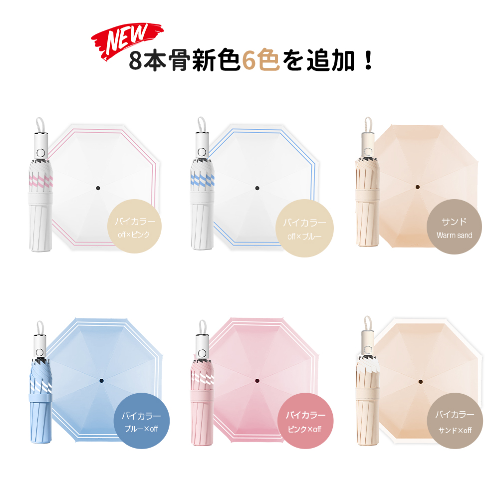 10％OFF! 完全遮光 日傘 8本骨 10本骨 超撥水 自動開閉 折りたたみ傘  晴雨兼用傘 UVカット レディース傘 ワンタッチ おしゃれ 超強耐風性 雨傘 男女兼用 2025 |  | 28
