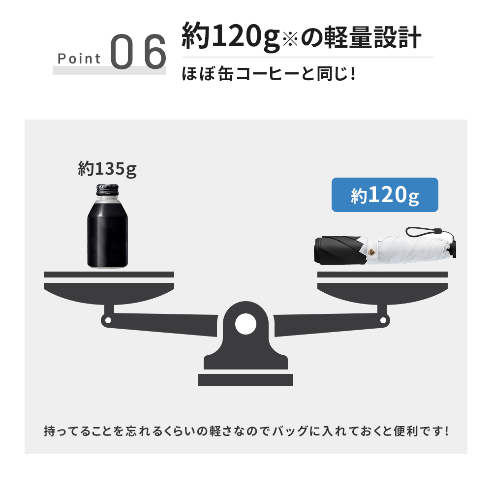 日傘 完全遮光 120ｇ 折りたたみ傘 UV対策 軽量 傘 レディース 6本骨 UPF50+ 紫外線カット 晴雨兼用 折り畳み 雨傘 ギフト｜smmslash｜22