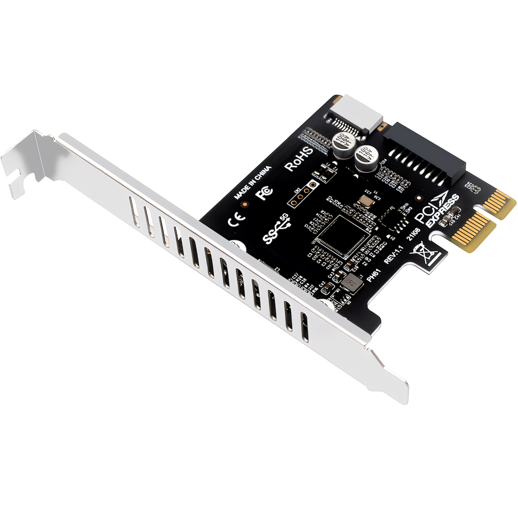 PCIE 増設カード USB3.0 USB19pin USB20pin Type-E→C 関連画像1