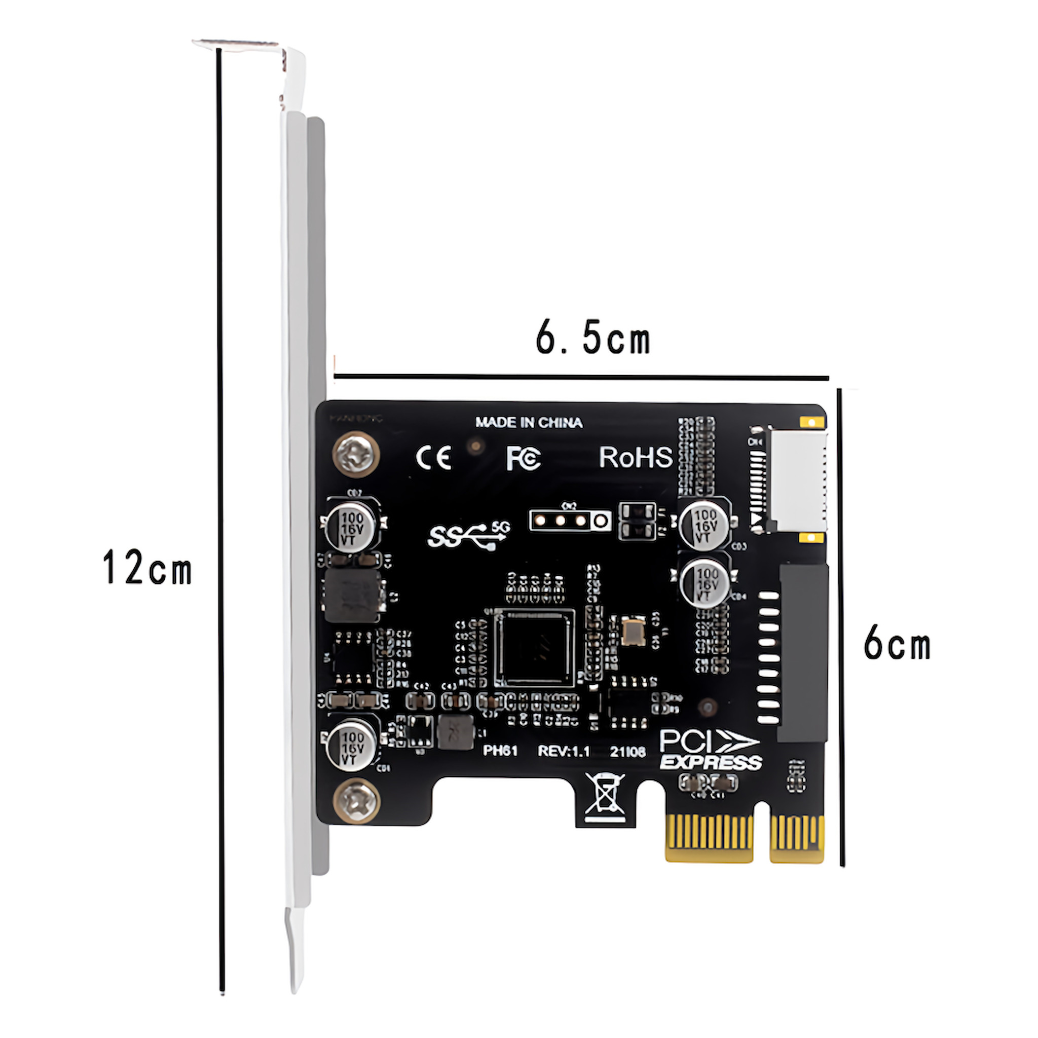 PCIE 増設カード USB3.0 USB19pin USB20pin Type-E→C 関連画像3