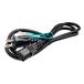 AC電源ケーブル 1.5m 3Pメス-2Pオス アース線付 PSE 12A/1200W PC/モニター対応 関連画像1