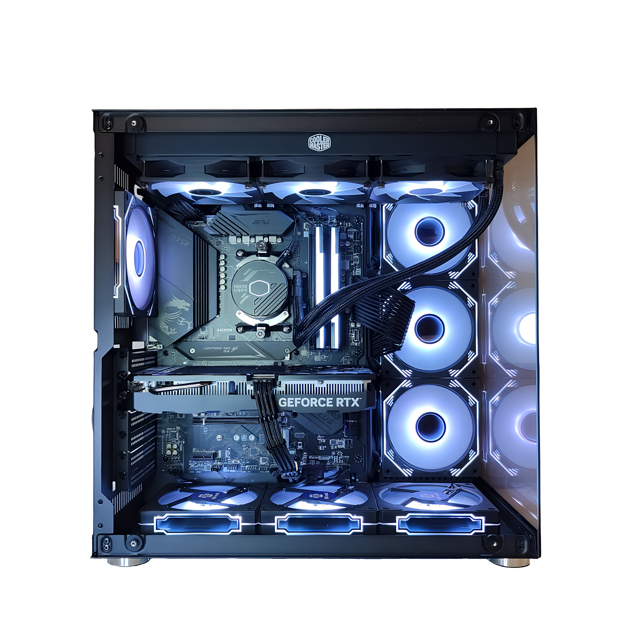 Intel Core Ultra 5 250K PLUS / RTX5060ti 16GB ガラス2面ATX ゲーミングPC Windows11 Home SSD 1TB メモリ DDR5 4800MHz 32GB 簡易水冷 360mm ブラック 黒 関連画像2