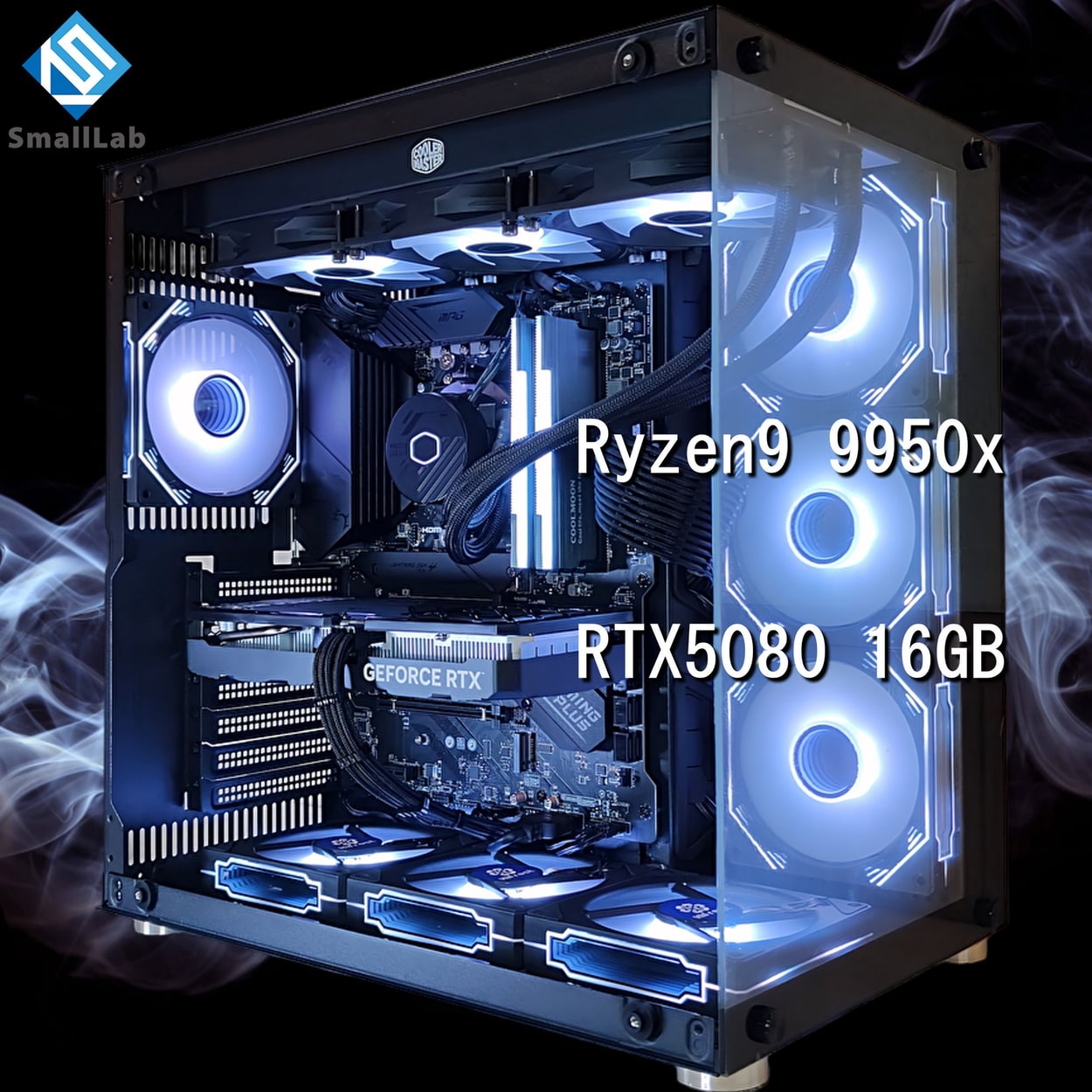 AMD Ryzen9 9950x ／ RTX5080 16GB ガラス2面ATX ゲーミングPC Windows