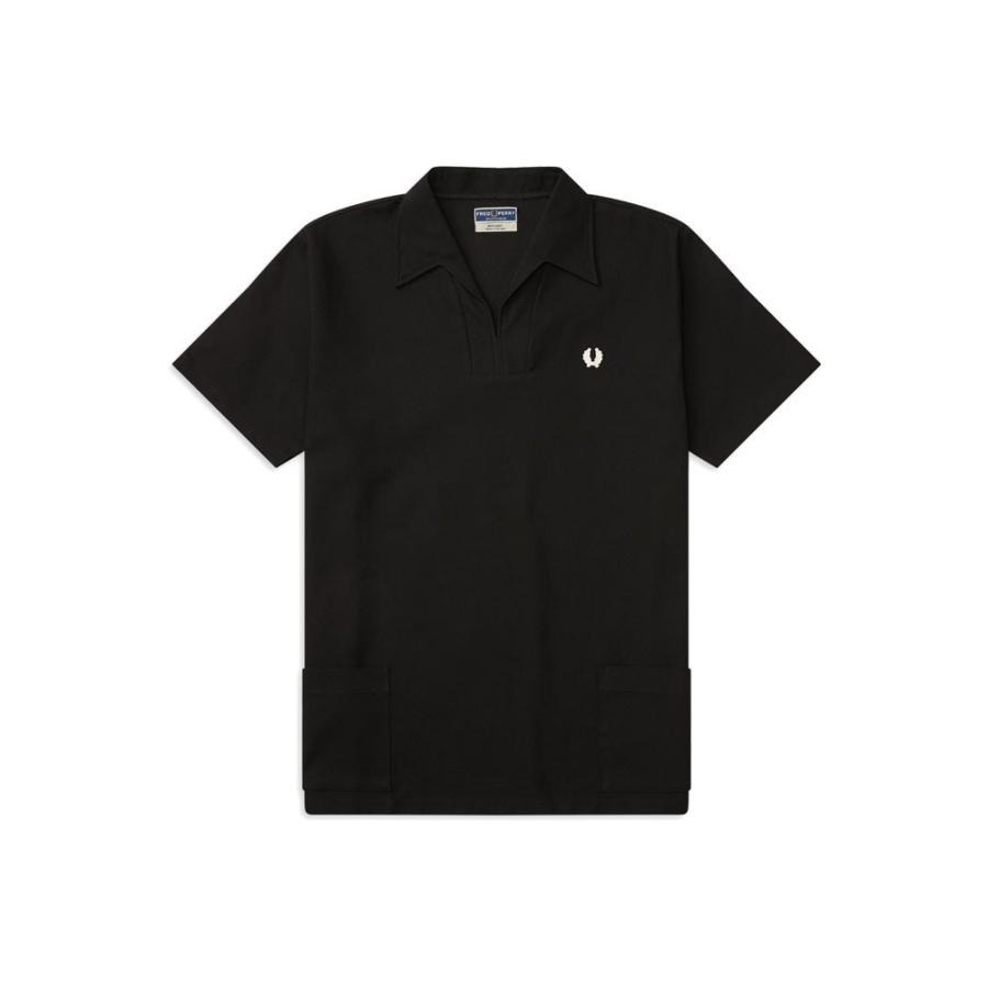 フレッドペリー ポロシャツ メンズ M5317 リイシュー オーバー ハードシャツ 半袖シャツ 襟付き ウェア 半袖 トップス アパレル 黒｜smw｜02