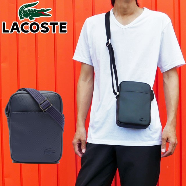 無料 lacoste ラコステ CLASSIC 鹿の子地エンボスPVCカメラポーチ kids