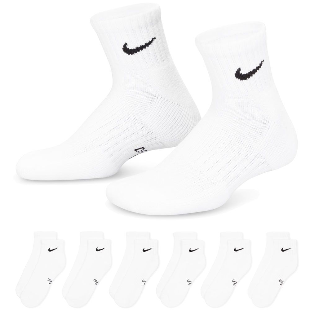 靴下　白　ソックス NIKE ナイキ 靴下 6P Dri-FIT エブリデイ アンクル クッション