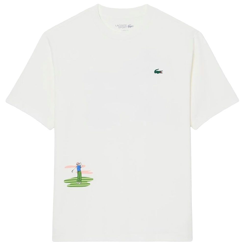 ラコステ ゴルフシャツ USサイズL LACOSTE（ラコステ） ゴルフグラフィックバックプリント Tシャツ
