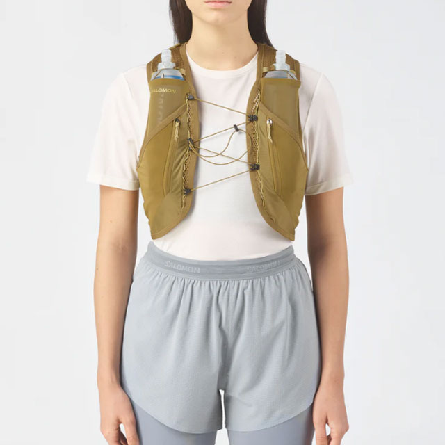 【美品】Salomon ACTIVE SKIN 12 トレランベスト　Lサイズ SALOMON（サロモン） ランニングベスト メンズ レディース ACTIVE SKIN
