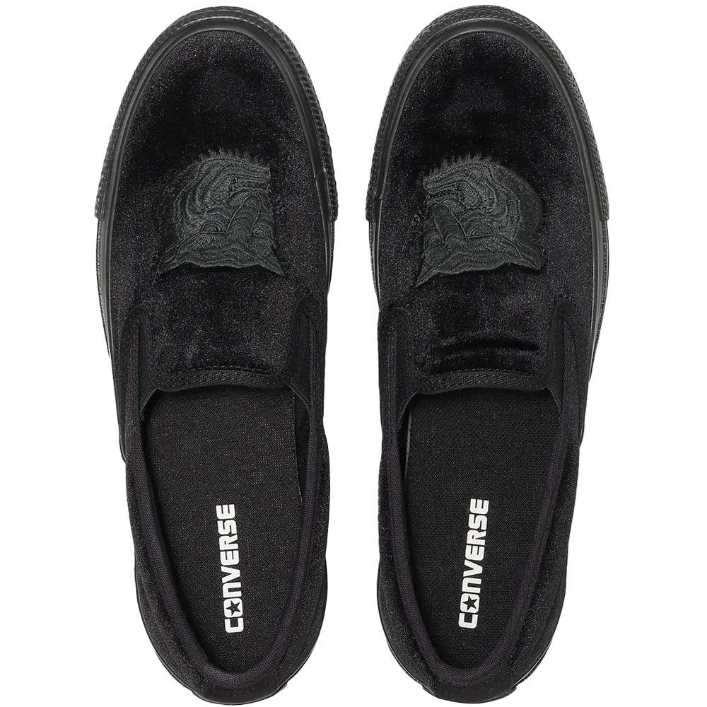 【美品】コンバース　黒　革靴　スリッポン　ベルト　27センチ CONVERSE（コンバース） スリッポン メンズ オールスター カンフー