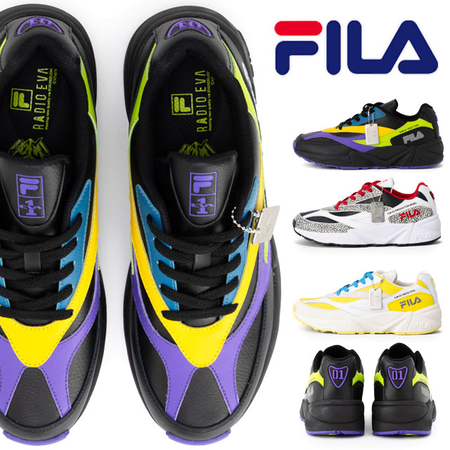 送料無料 スニーカー ローカット メンズ AW 秋冬 新作 秋新作 冬新作 人気 流行 定番 2025 フィラ FILA MFW25082 964 MFW25083 113 MFW25081 128 ヴェノム×エヴァンゲリオン コラボ 初号機 ブラック/パープル/ブルー 2号機 零号機 靴 FILA（フィラ） スニーカー メンズ ヴェノム×エヴァンゲリオン コラボ