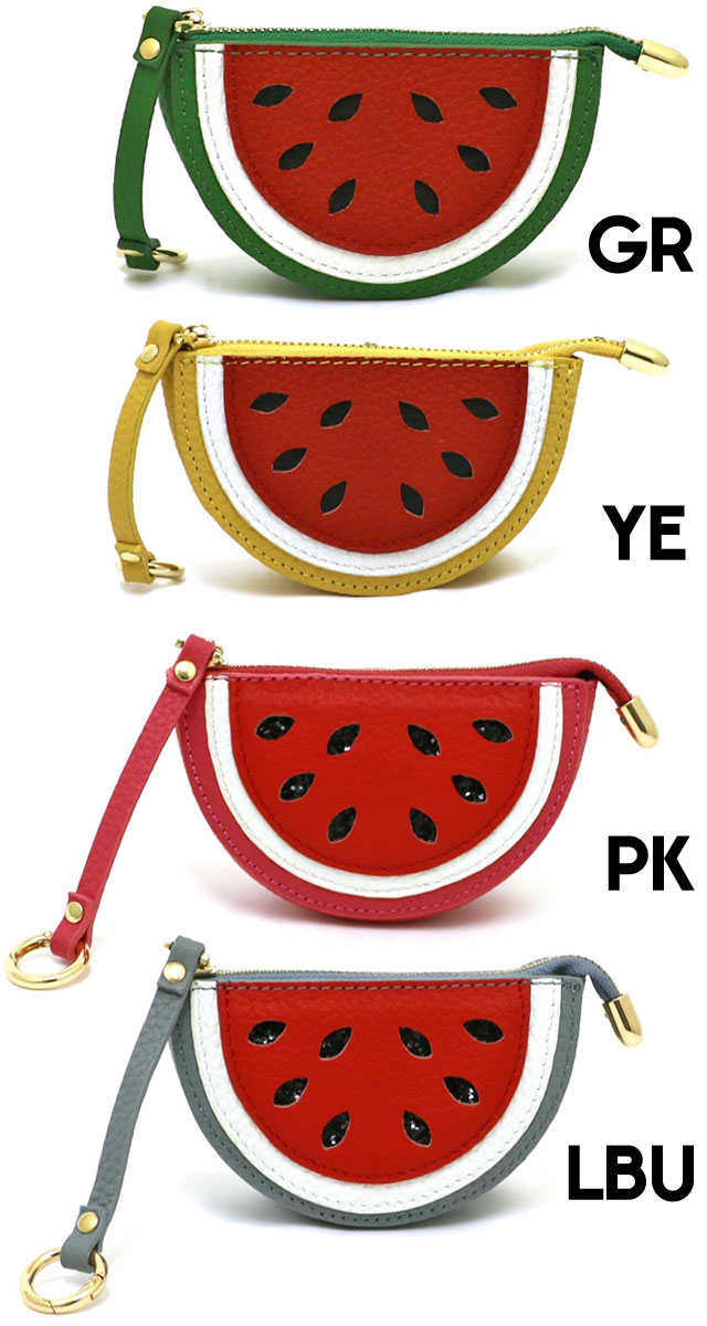 エスタシオン Estacion レディース コインケース すいかモチーフ 本革