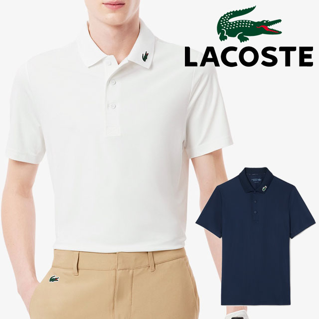 LACOSTE ラコステ トップス メンズ カラーワニロゴパッチゴルフ
