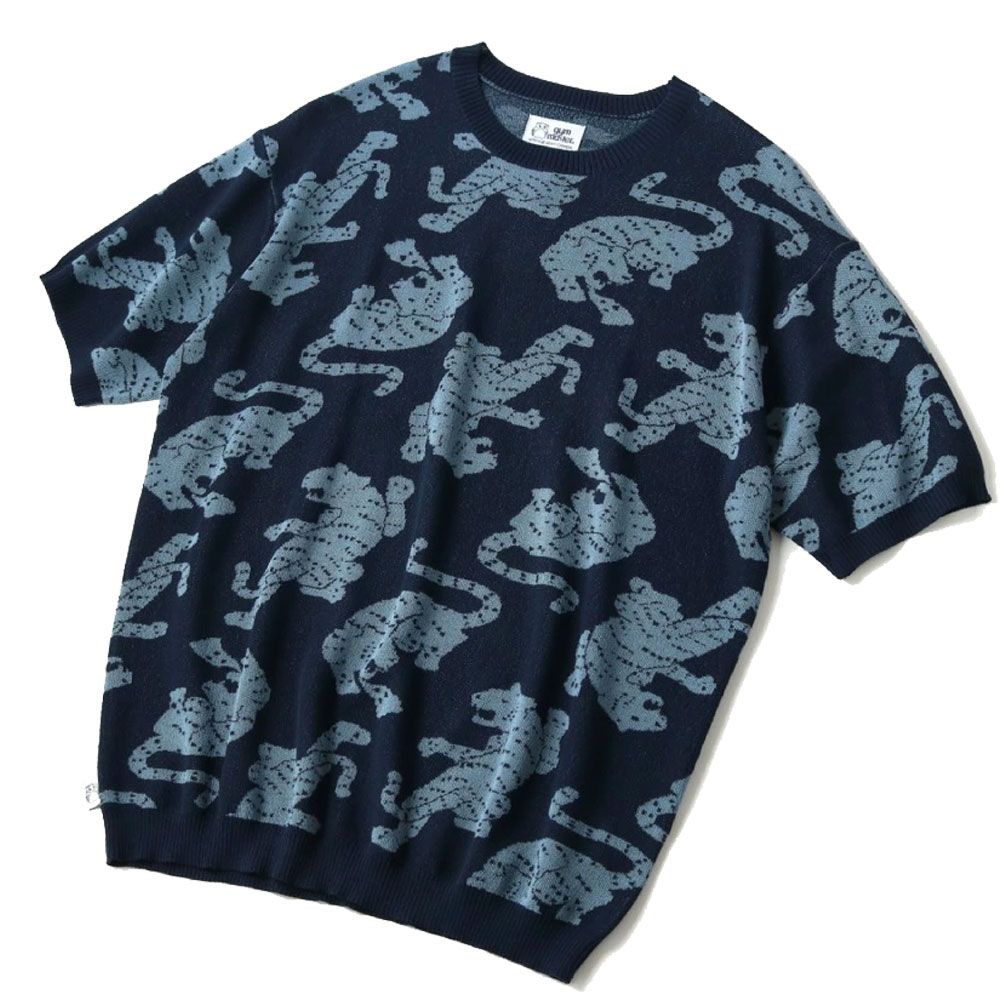 ジムマスター サマーニット メンズ ジャーガードニットトラ柄Tee 半袖 レディース トップス アパレル クルーネック サマーセーター G521740 01 05 34 59 服 ジムマスター サマーニット メンズ ジャーガードニットトラ柄Tee