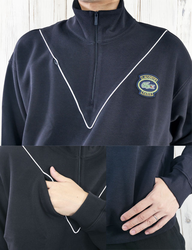 ラコステ トップス LACOSTE（ラコステ） トップス メンズ ダブルフェイス鹿の子ハーフ