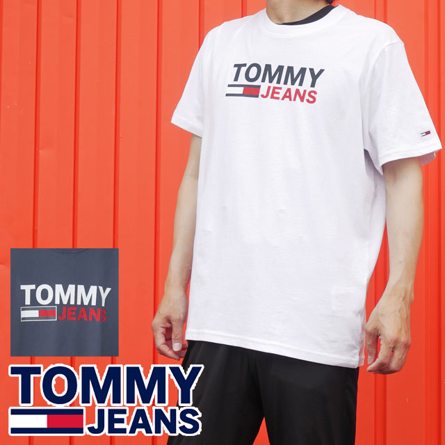 トミージーンズ TOMMY JEANS メンズ レディース ロゴプリントTシャツ 半袖 トップス ウェア アパレル クルーネック 丸首 ショートスリーブ 綿100％ カットソー