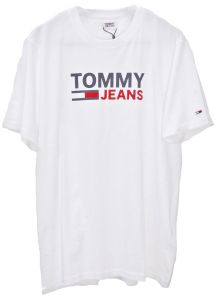 トミージーンズ TOMMY JEANS メンズ レディース ロゴプリントTシャツ 半袖 トップス ウェア アパレル クルーネック 丸首 ショートスリーブ 綿100％ カットソー｜smw｜02
