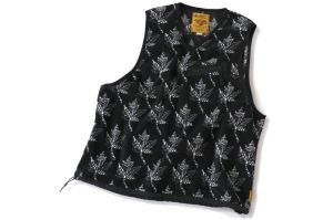 ジムマスター gymmaster メンズ レディース トップス 総柄フリースベスト カットソー アパレル アウター Vネック チョッキ 服 上着 G921663 トライバル メープル g921663_a-1.jpg
