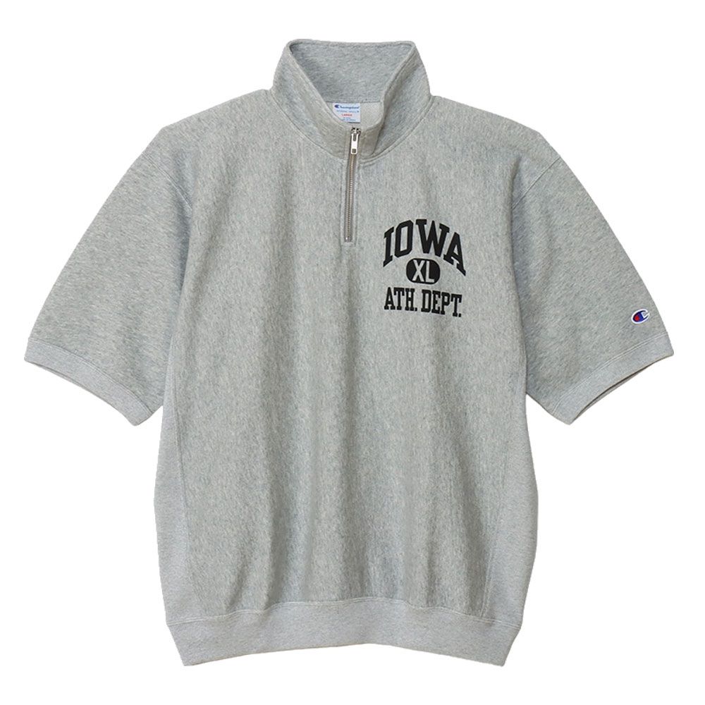 Champion（チャンピオン） ハーフジップ Tシャツ メンズ リバース