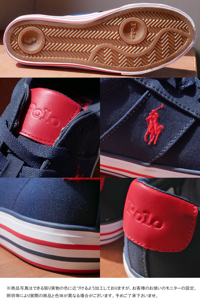 POLO RALPH LAUREN ロゴ キャンバス スニーカー 送料関税無料 Amazon | POLO RALPH LAUREN FAXON X ロートップ キャンバス