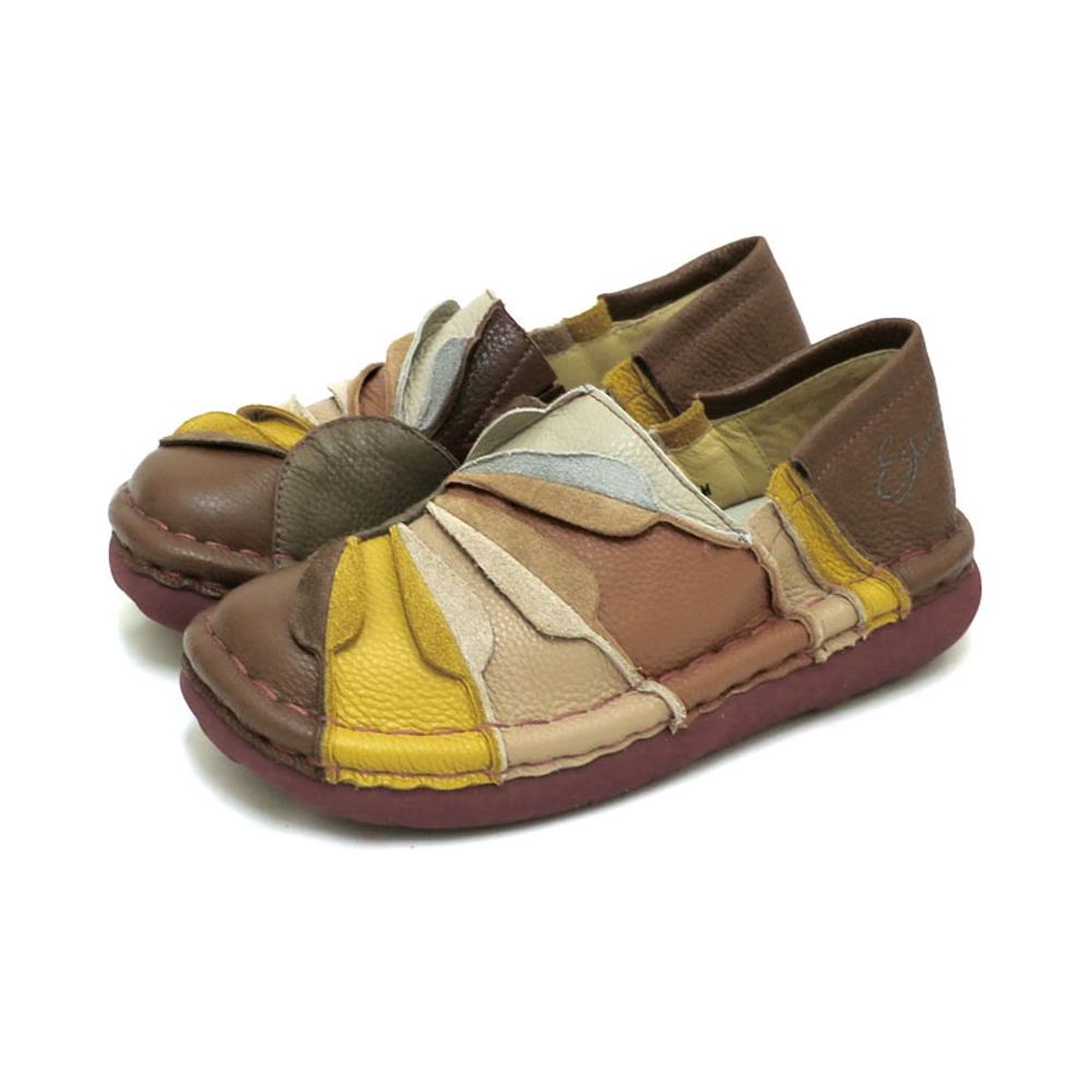 エスタシオン 疲れない スリッポン レディース フラワーモチーフ 痛く