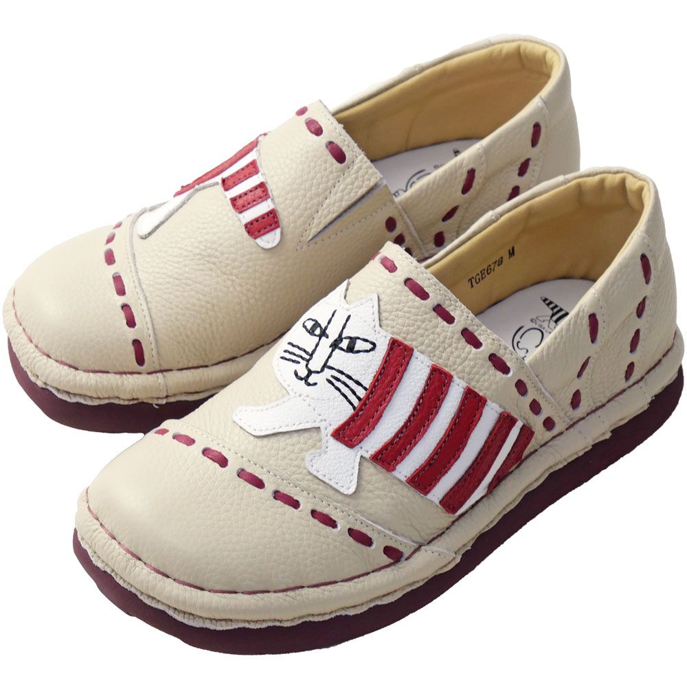 送料無料 スリッポン レディース AW 秋冬 新作 秋新作 冬新作 人気 流行 定番 2026 エスタシオン Estacion TGE678 リサ・ラーソン コラボ マイキーモチーフ 疲れない コンフォートシューズ 本革 痛くない レザーシューズ 歩きやすい ネイビー アイボリー 靴 Estacion（エスタシオン） リサ・ラーソン コラボ スリッポン