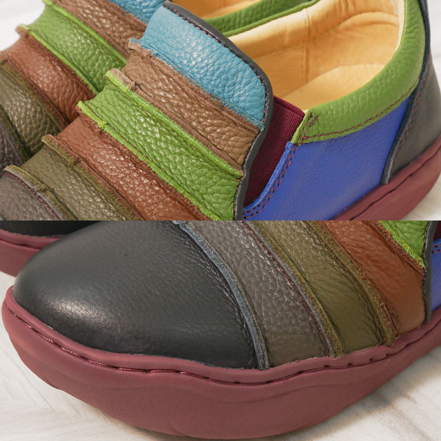 送料無料 スリッポン ローカット レディース FW 秋冬 新作 秋新作 冬新作 人気 流行 定番 2023 Estacion MLH2143 エスタシオン カラフル ボーダー コンフォートシューズ 本革 レザーシューズ カジュアルシューズ 靴 エスタシオン レディース スリッポン 靴 カラフル ボーダー ローカット