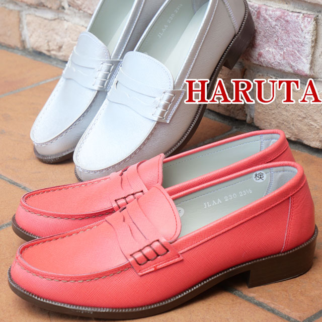 美品 HARUTA ハルタ メリージェーン レザーローファー 日本製 23.5 HARUTA ハルタ メリージェーン ローファー 23.5cmストラップ