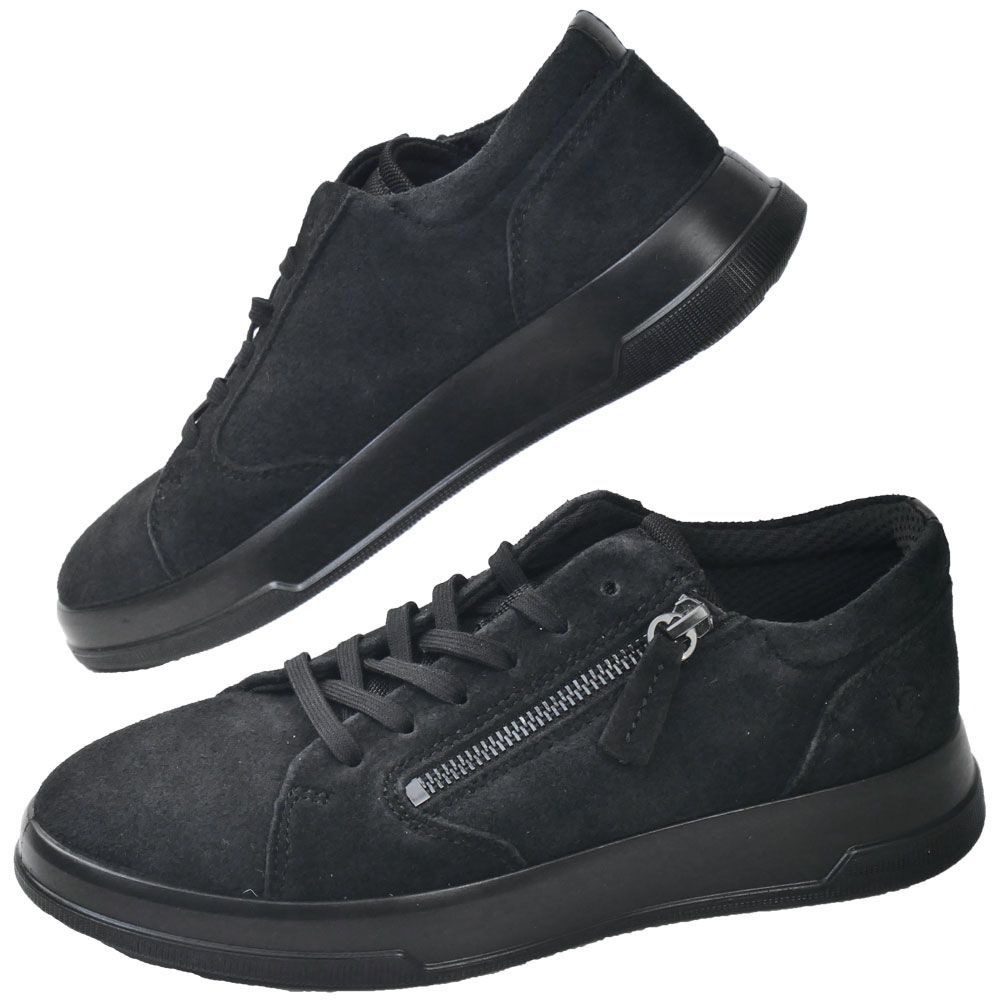 エコー スニーカー レディース ムーブ W ジップレーススニーカー ローカット シンプル サイドジップ 223813 50472