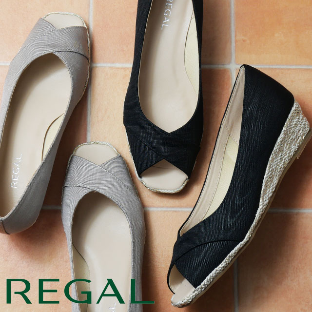 REGAL（リーガル） パンプス レディース ウエッジソールオープントウ