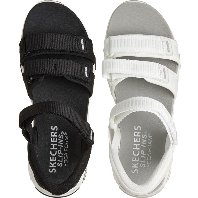 SKECHERS（スケッチャーズ） スリップインズ 厚底 サンダル レディース