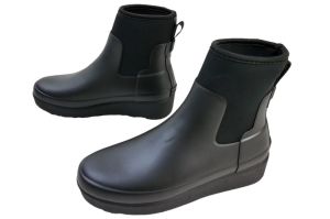 ハンター HUNTER レディース レインブーツ リファインド クリーパー ネオ チェルシー 厚底 ラバーブーツ ショートブーツ 防水雨 雪  WFS2046NRE ブラック 黒