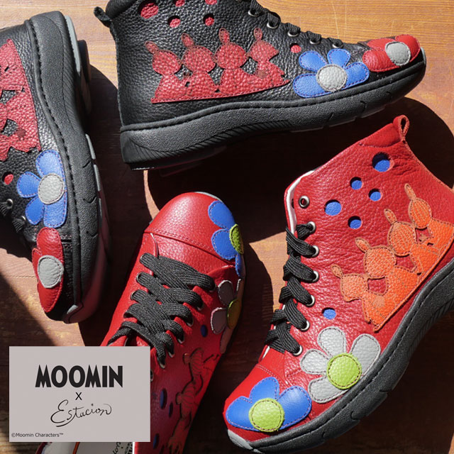 エスタシオン ムーミン リトルミィ コラボ ショートブーツ レディース