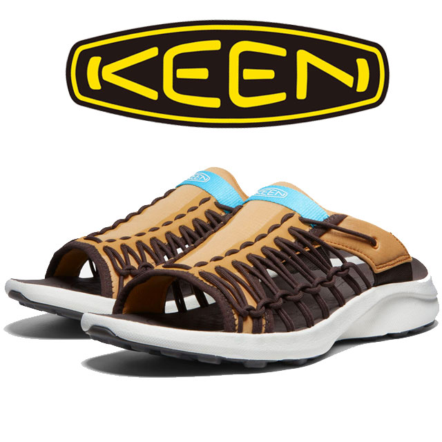 キーン KEEN メンズ サンダル 靴 ユニーク スニーク スライド スライドサンダル コンフォートサンダル 1027182 アライグマ  オープンエアースニーカー