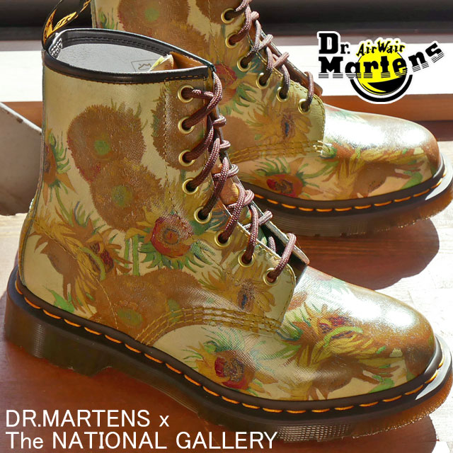 Dr.Martens ドクターマーチン ブーツ ゴッホ ひまわり 23cm - ブーツ