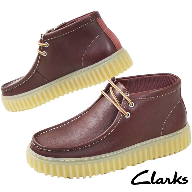 送料無料 ハイカット メンズ SS 春夏 新作 夏新作 秋新作 人気 流行 定番 2025 クラークス Clarks 663J 26178267 厚底 カジュアルシューズ トーヒル ハイ チャンキーソール 本革 レザーシューズ ブラウン 靴 Clarks（クラークス） 厚底 メンズ 663J トーヒル ハイ チャンキー
