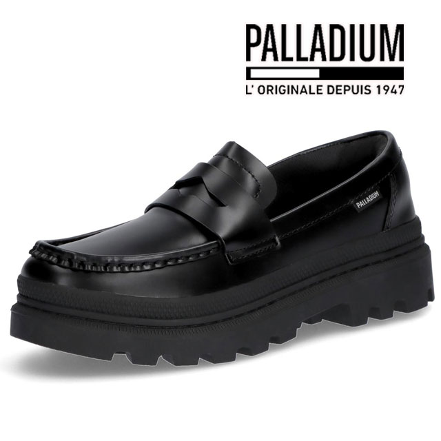 PALLADIUM 厚底レザーカジュアルシューズ 黒 PALLADIUM（パラディウム） 爆買 厚底 レザーシューズ レディース パラ