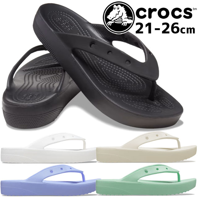 クロックス crocs レディース 厚底 トングサンダル クラシック プラットフォーム フリップ ビーチサンダル ビーサン 207714  フリップフロップ