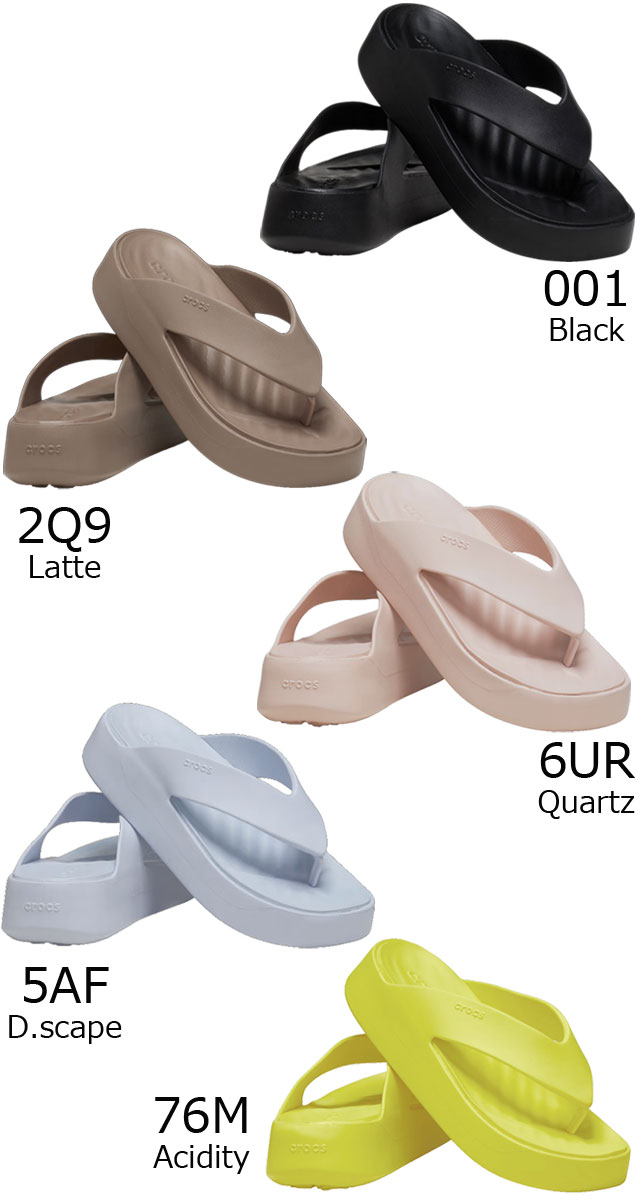 crocs（クロックス） サンダル レディース 厚底 トングサンダル
