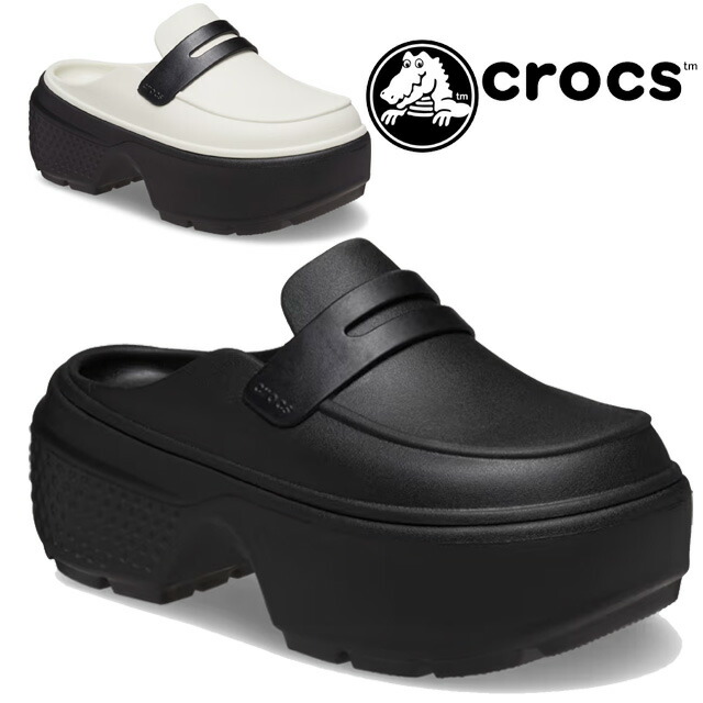 crocs（クロックス） 厚底 サンダル レディース ストンプ ローファー